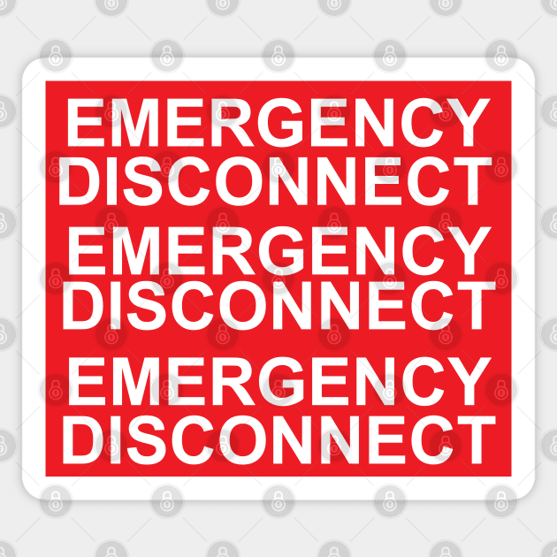 Emergency Disconnect Labels For Electrical Services Sticker by MVdirector